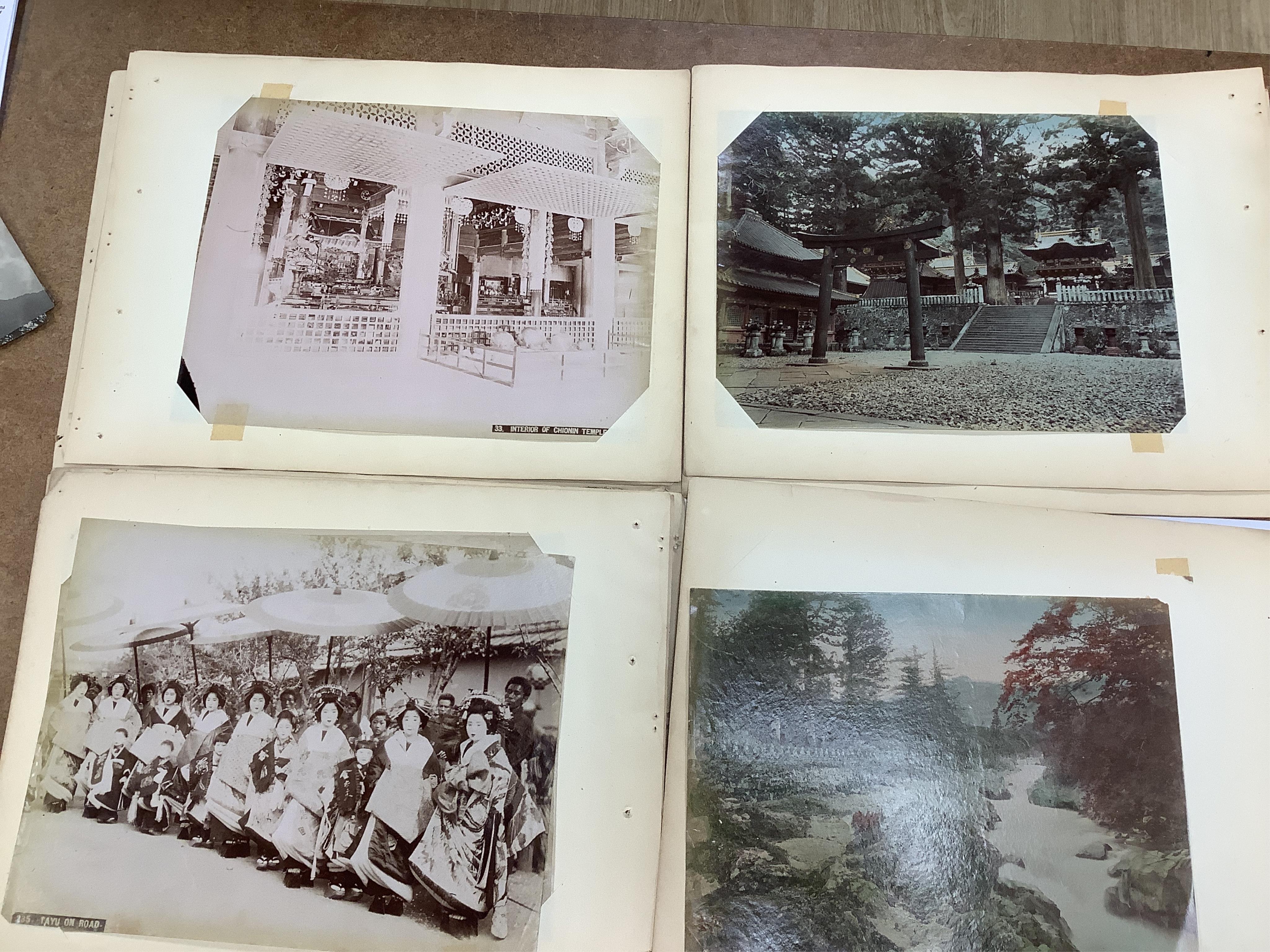 An album of Japanese photos late 19th century. Condition - poor